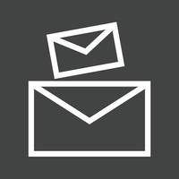 Messages Line Inverted Icon vector