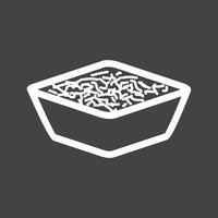 Coleslaw Line Inverted Icon vector