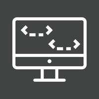 Start and End Code Line Inverted Icon vector