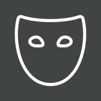 icono de línea de máscara invertida vector