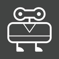 Game Character III Line Inverted Icon vector