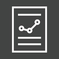 Financial Report Line Inverted Icon vector