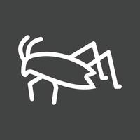 Grasshopper Line Inverted Icon vector