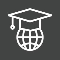Global Degree Line Inverted Icon vector