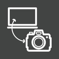 Transfer Images Line Inverted Icon vector