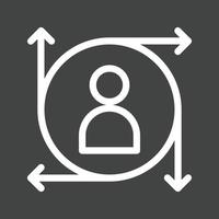User Predictions Line Inverted Icon vector