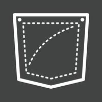 Pocket Square Line Inverted Icon vector