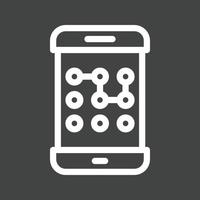 Pattern Lock Line Inverted Icon vector
