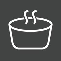 Soup Pot Line Inverted Icon vector