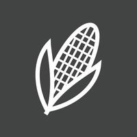 Corn Line Inverted Icon vector