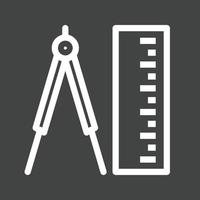 Measurement Line Inverted Icon vector