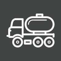 Tank Truck Line Inverted Icon vector