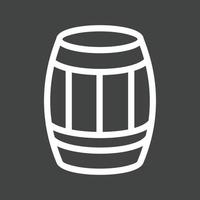 Barrel Line Inverted Icon vector