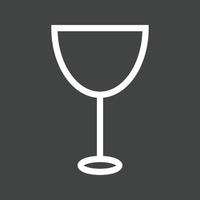 Wine Goblet Line Inverted Icon vector