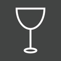 Wine Goblet Line Inverted Icon vector