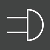 Bell Line Inverted Icon vector