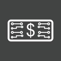 Digital Currency Line Inverted Icon vector