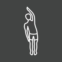 One Arm Bend Right Line Inverted Icon vector