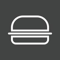icono de línea de hamburguesa invertida vector