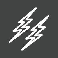 Lightening II Line Inverted Icon vector