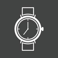 Watch Line Inverted Icon vector