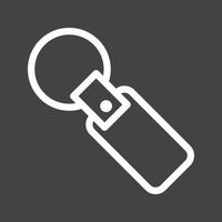 Key Chain Line Inverted Icon vector