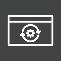 Reverse Engineering Line Inverted Icon vector