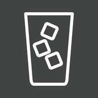 Iced Coffee Line Inverted Icon vector