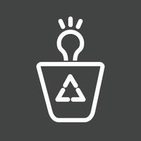 Bad Idea Line Inverted Icon vector