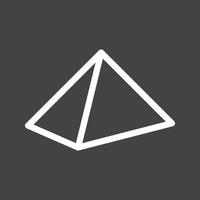 Pyramid Line Inverted Icon vector