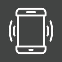 Vibration Line Inverted Icon vector