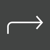 To Left Line Inverted Icon vector