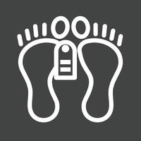 Dead Person Line Inverted Icon vector