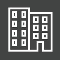 Office Building Line Inverted Icon vector