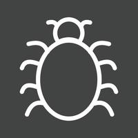 Bug Fixing Line Inverted Icon vector