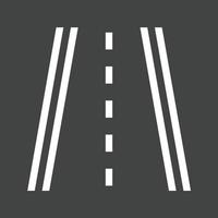 Highway Line Inverted Icon vector