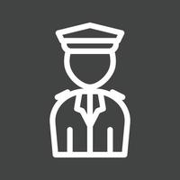 Airport Security Line Inverted Icon vector