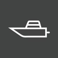 Speed Boat Line Inverted Icon vector