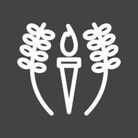 Olympic Torch Line Inverted Icon vector