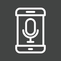 Microphone Line Inverted Icon vector