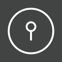 Keyhole Line Inverted Icon vector