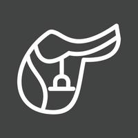 Saddle Line Inverted Icon vector