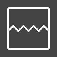 Broken Image Line Inverted Icon vector