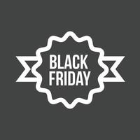 Black Friday Line Inverted Icon vector