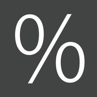 Percentage Line Inverted Icon vector