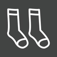 Socks Line Inverted Icon vector