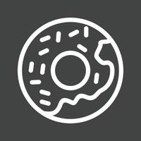 Doughnut Line Inverted Icon vector