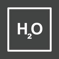 H2O Line Inverted Icon vector