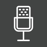 Microphone I Line Inverted Icon vector
