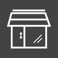 Shop Line Inverted Icon vector